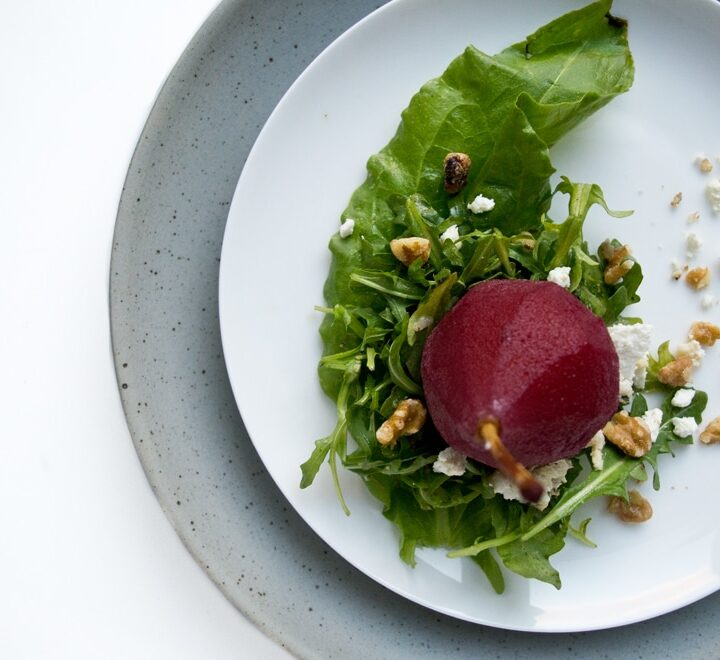 Port Poached Pear Salad