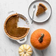 Whole30 pumpkin pie being served
