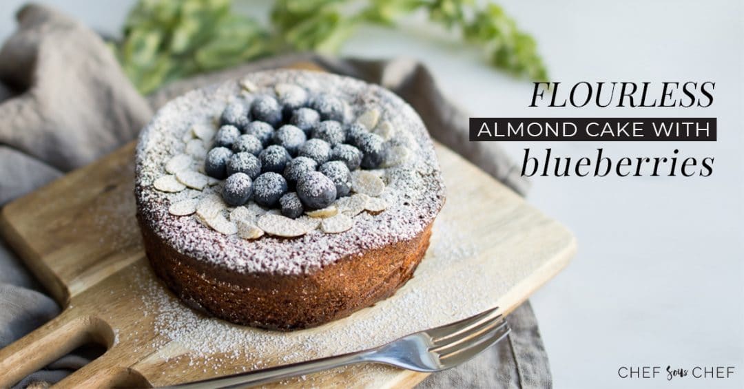 Flourless Lemon and Blueberry Almond Cake - Chef Sous Chef