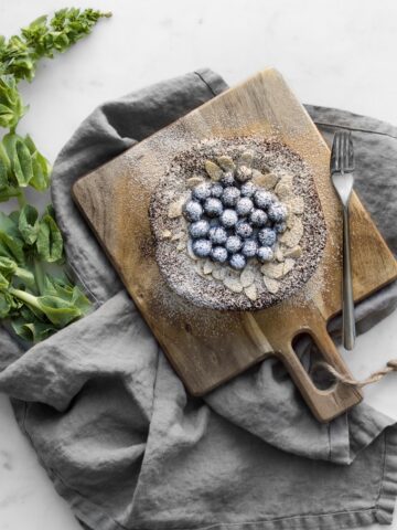 Flat lay image of gluten free cake