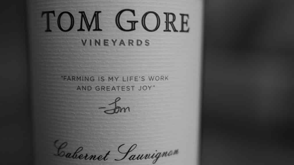 Tom Gore Wine Label
