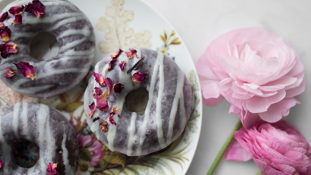 Donut flat lay mothers day tea