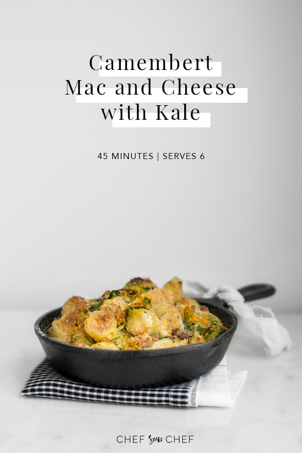 Camembert Mac and Cheese with Bacon and Kale Chef Sous Chef