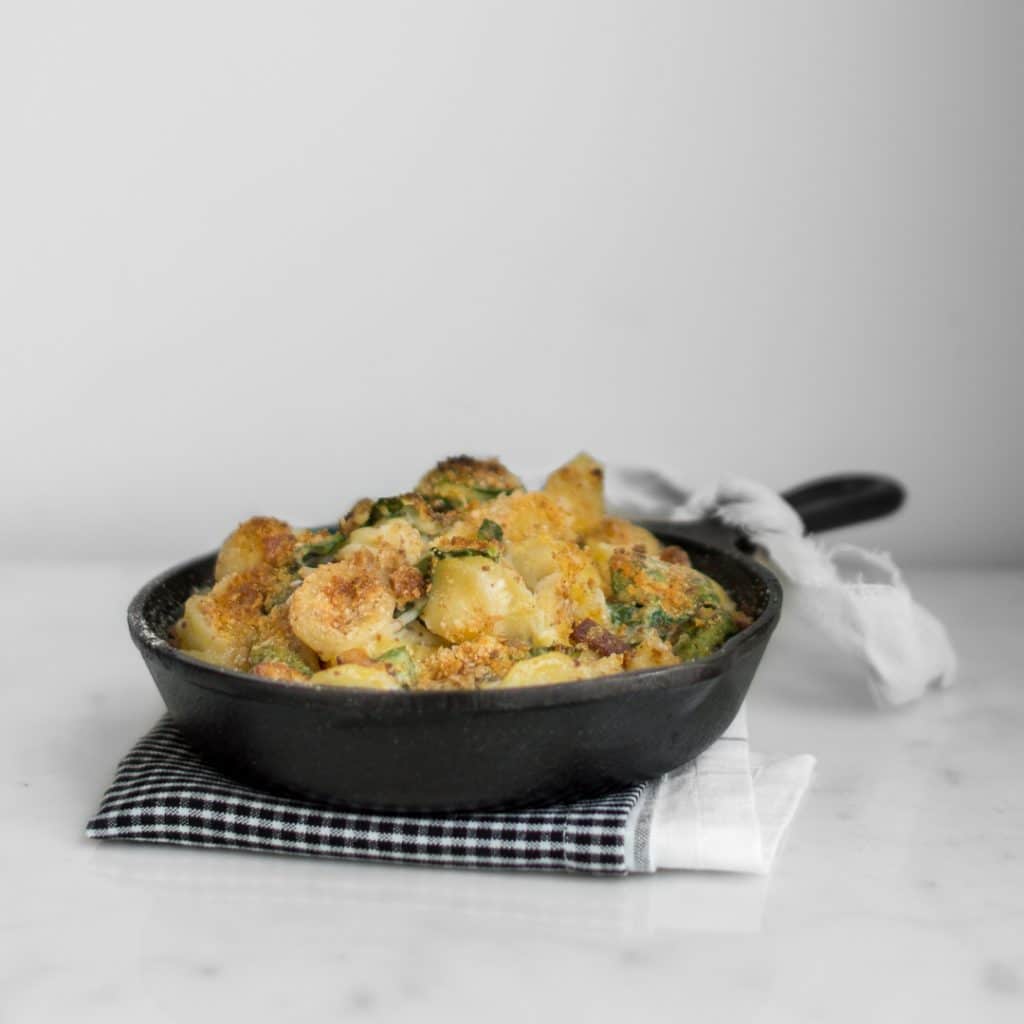 Camembert Mac and Cheese with Bacon and Kale Chef Sous Chef