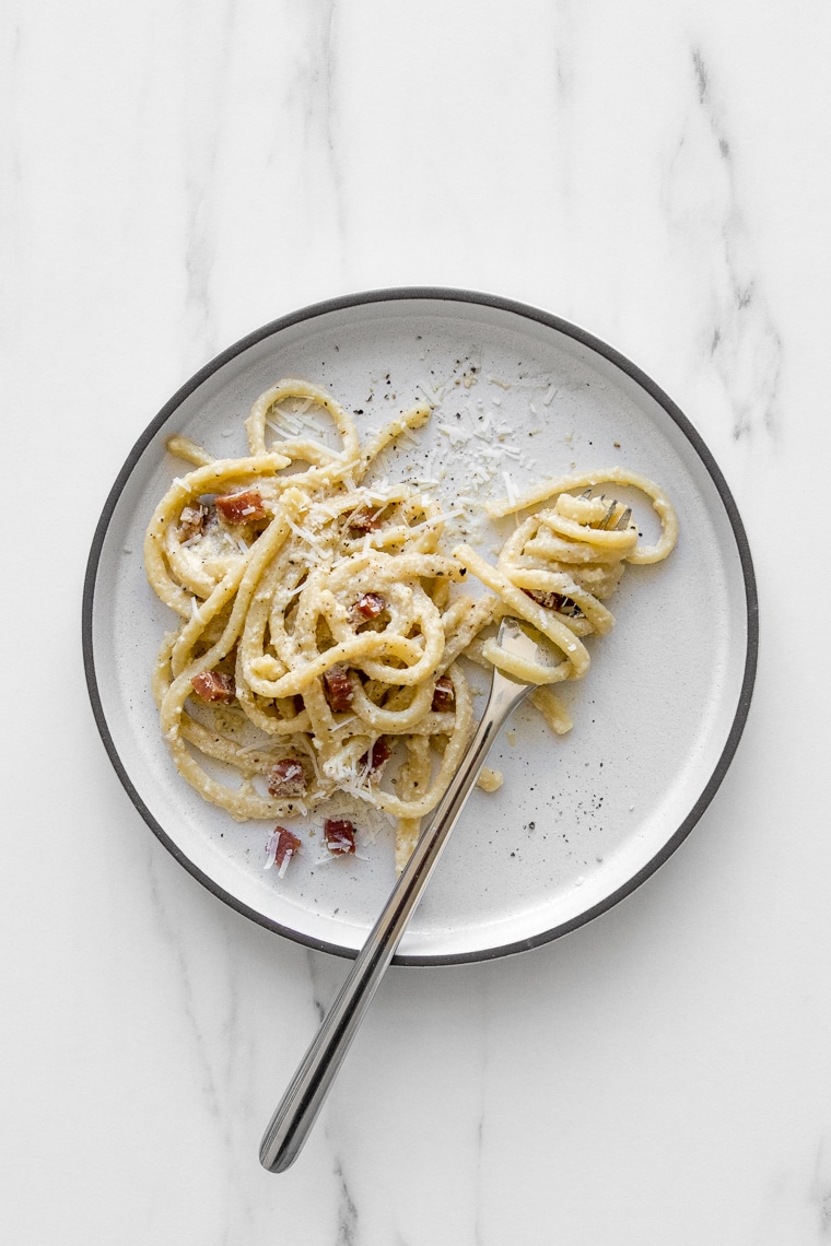 Classic Creamy Carbonara with Pancetta Chef Sous Chef