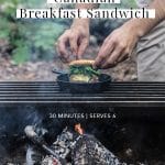 Making a sandwich over an open fire
