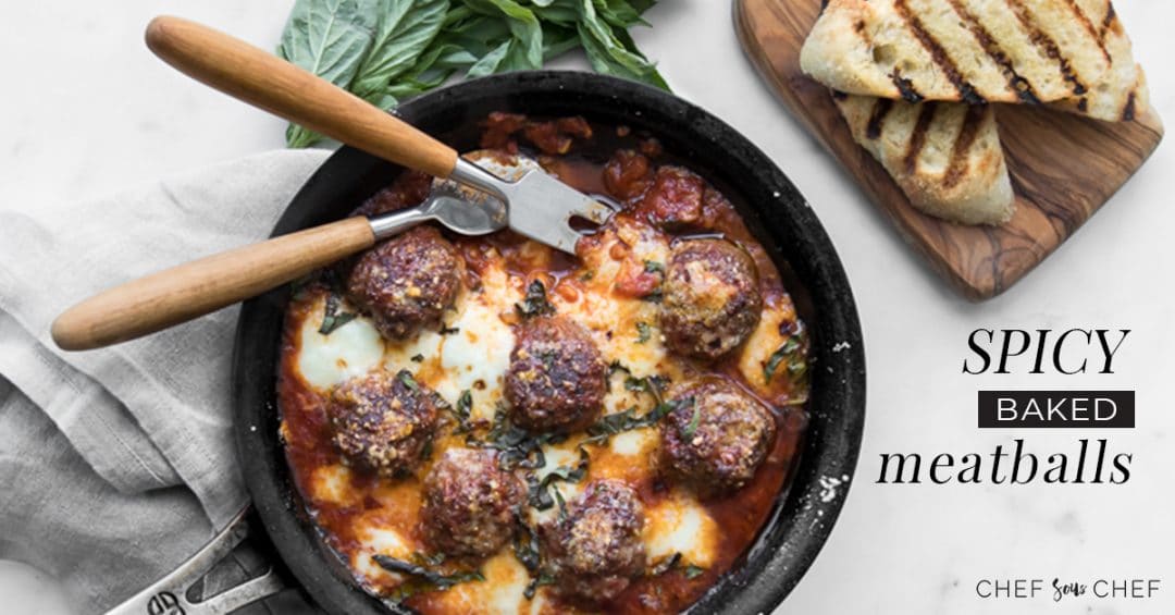 Spicy Meatballs in Tomato Sauce with Mozzarella Chef Sous Chef