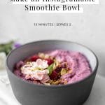 Smoothie Bowl with Edible Flowers