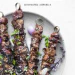 Sweet and Sour BBQ Beef Kebabs Pinterest Image