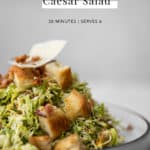 Brussels Sprout Caesar Salad with Text Overlay