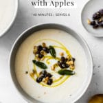 Creamy Cauliflower Soup with Text Overlay