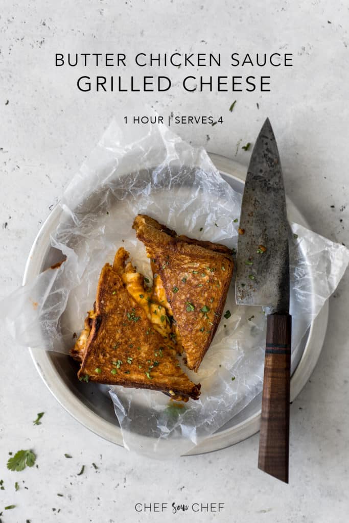 Butter Chicken Grilled Cheese Pin