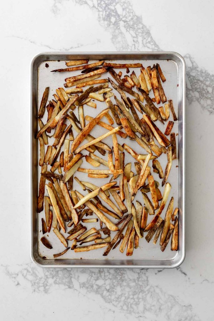 Oven Baked Fries on a baking sheet