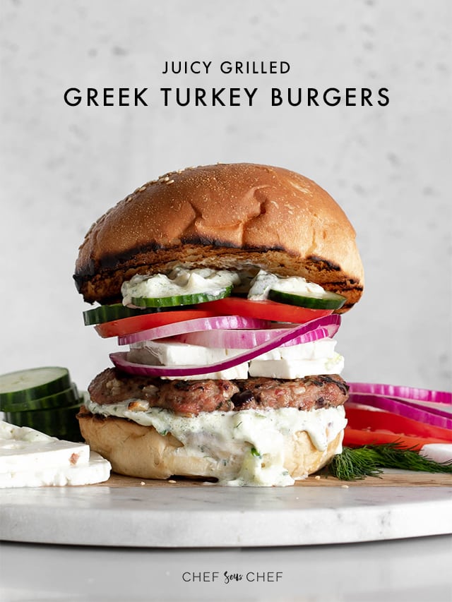 Grilled Greek Turkey Burgers