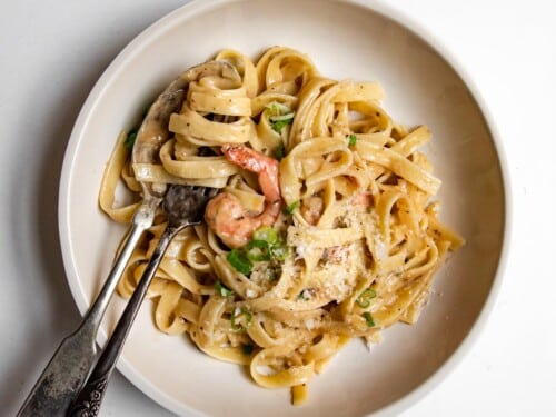 Jerk Shrimp Fettuccine Alfredo - Chef Sous Chef