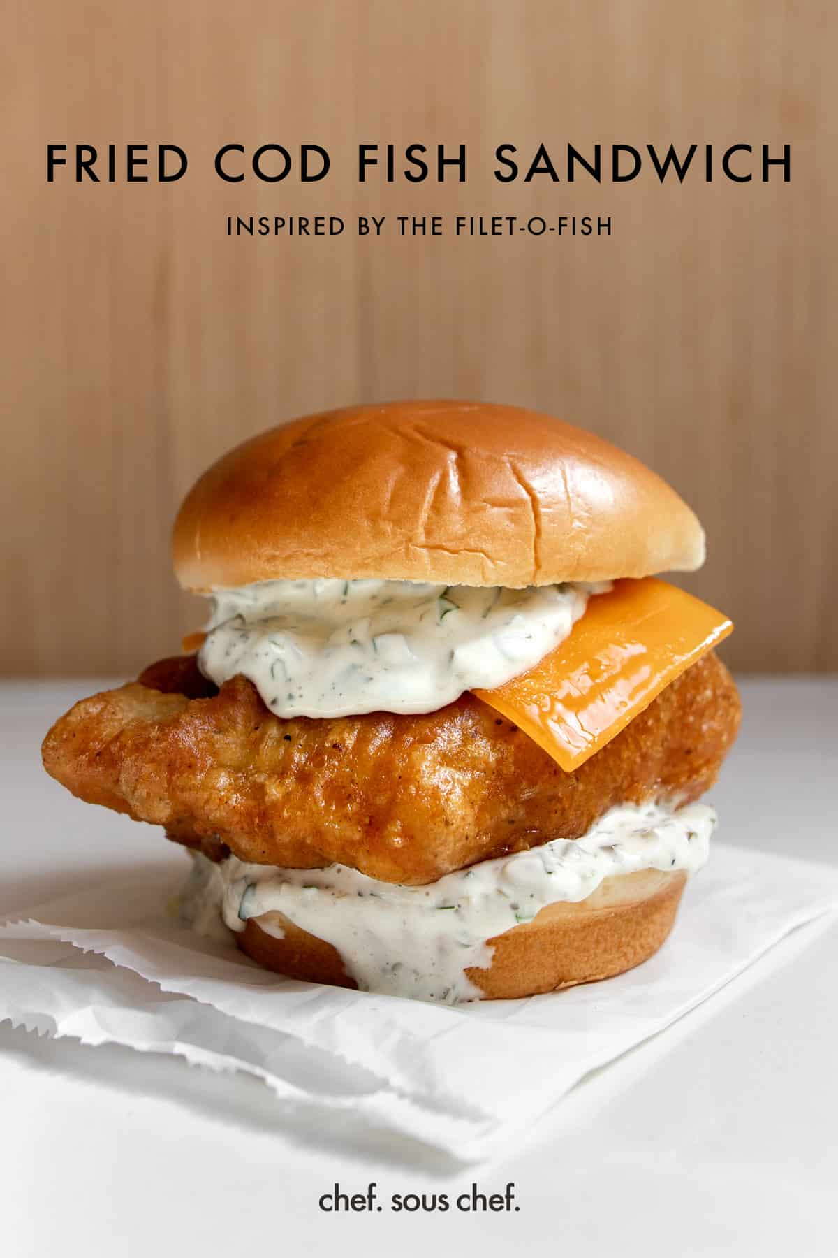 Fried Cod Fish Sandwich - Chef Sous Chef