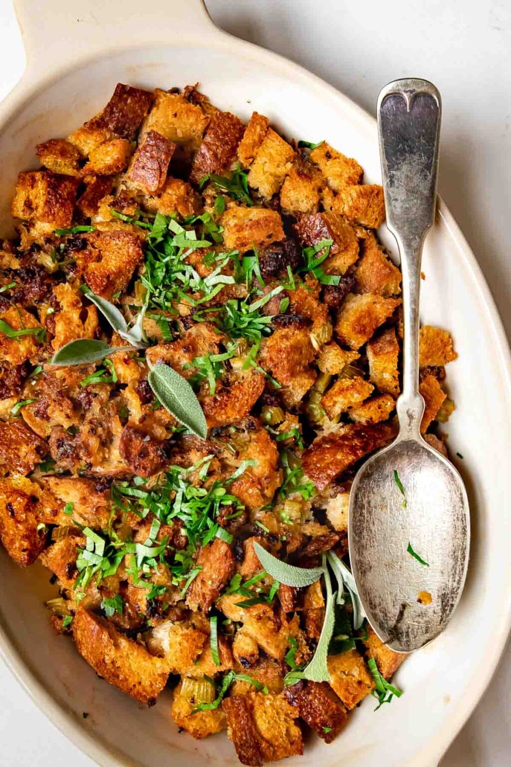 Sourdough Bread Stuffing - Chef Sous Chef