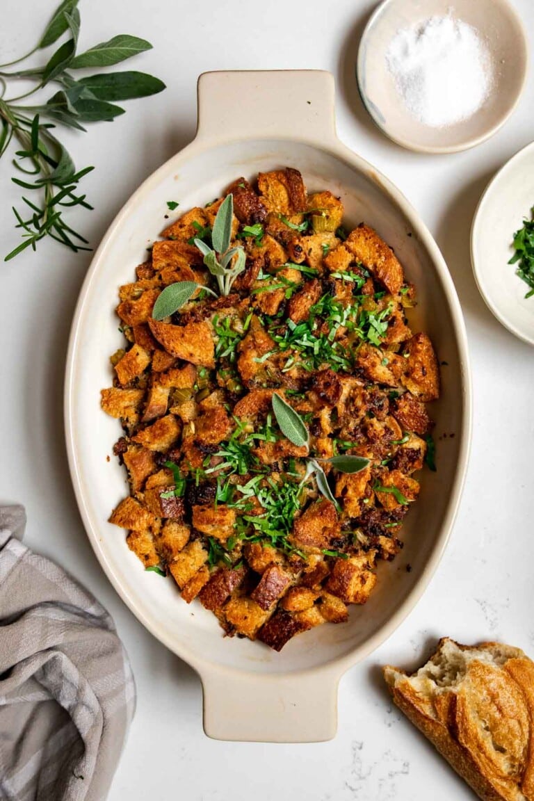 Sourdough Bread Stuffing - Chef Sous Chef